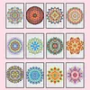 12pcs Mandala 5D DIY Square Drill Diamond Painting Kits for Adults Beginners Home Decor Diamonds Paintings Gem Art 5.91x7.09in