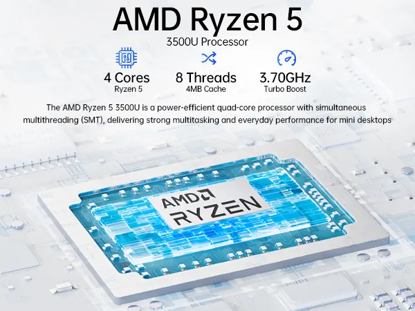 GMKtec G10 Ryzen 5 3500U 16GB 512GB（2） GMKtec G10 Mini PC, 16GB RAM 512GB SSD, AMD Ryzen 5 3500U (MAX 3.7