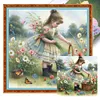 Cute Girl-11CT Stamped Cross Stitch 40*40cm/15.75*15.75in