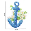 Diamond Painting Blue Flower Wreath Door Hanging Decor