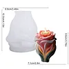 3D Rose Flower Mould Silicone Wave Spiral Candle Mould Reusable Easy To Demold for Wedding Valentine Day DIY Home Decor Gift (Style B)
