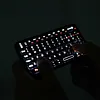 Mini Bluetooth Keyboard, Portable Wireless Keyboard with Rechargeable Backlight