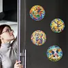 (US Local)6Pcs Acrylic Glass Painting Animals DIY Fridge Stickers for Fridge Whiteboards