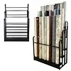 [US Local Warehouse] Fabric Roll Storage Rack 3 Tier Car Window Film Display Rack Adjustable Height Metal Vinyl Roll Storage Stand Detachable Fabric Display Organizer for Leather Rolls/Window Film/Wallpaper