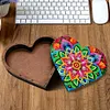 (US Local)DIY Special Shaped Crystal Painting Classic Heart Mandala Storage Box Ornament Kit