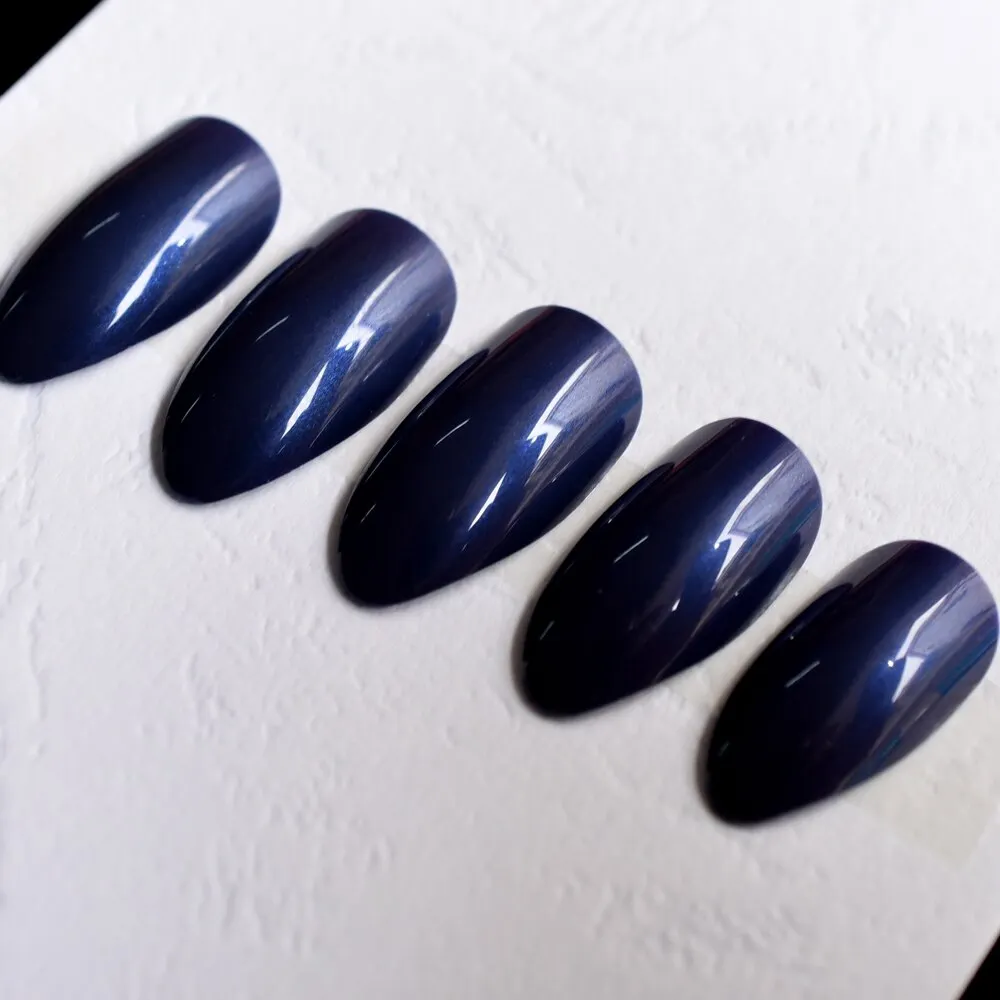 True Color Fashion Fake Nails Jujube Dark Red Stiletto Press On Nails DIY Manicure Tips Full Wrap Many colors 24pcs/kit-Nail Inspo