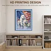 (US Local)Wolf  Flag-11CT Stamped Cross Stitch Kit(45x60cm)