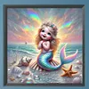 Diamond Painting -DIY Full Square Drill Cartoon Mermaid(35*35 CM)