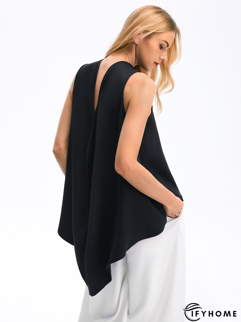 Elegant Turtleneck Shift Solid Top | IFYHOME