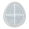 Easter Bunny Tray Silicone Mould DIY Easter Tray Resin Casting Moulds Reusable Easters Egg Storage Dish Moulds Handmade Ornament Mould for Coaster Gypsum Craft Gifts Making (Easter B)