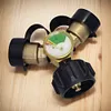 Y Splitter Adapter Propane Adapter with Gauge 2 Way Gas Adapter for Camping