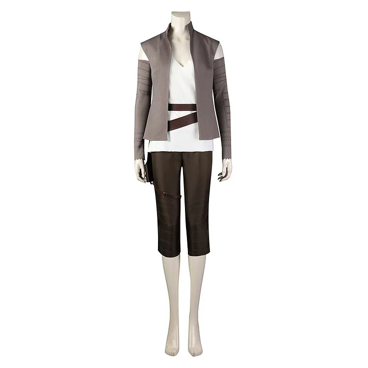 Rey Gray Set Outfits Cosplay Costume Halloween Carnival Suit
