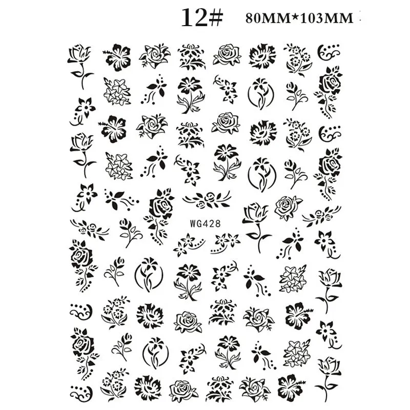 1 Sheet Christmas 5D Nail Stickers Gold And Sliver Snowflakes Transfer Nail Decals Slider Decoration For Manicuries