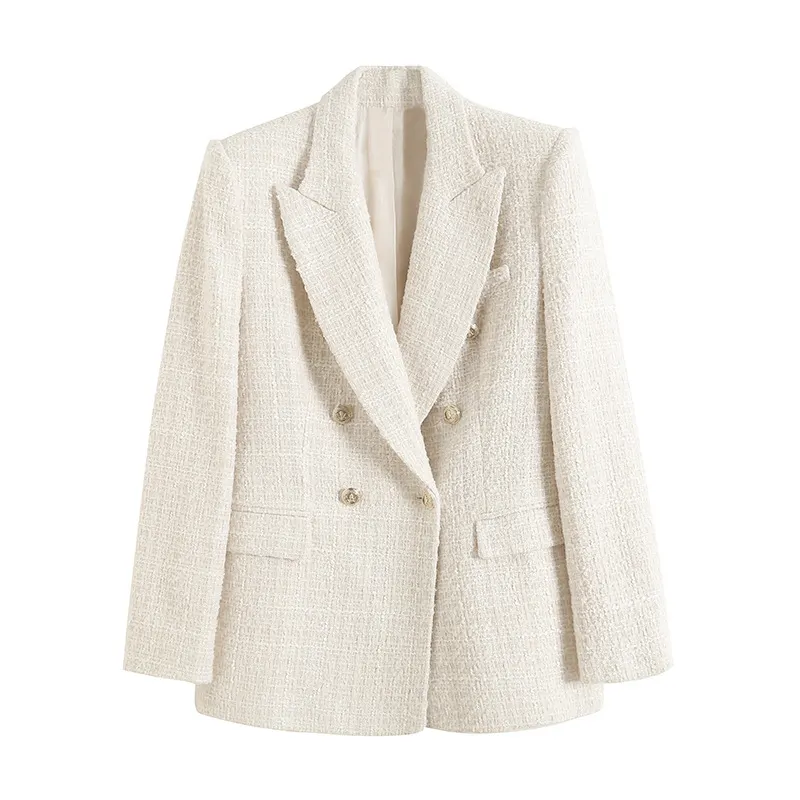 Nigikala Nigikala Women's 4 Color Texture Double Buckle Long Blazer Women K2 New Autumn