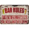 Bar Rules - Vintage Metal Signs - 20*30cm - Warning