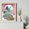 >SALE<Embroidery Cotton Thread 14CT Print Castle Guardian Cross Stitch Kit 40x49cm