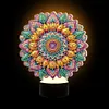 (US Local)DIY 5D Diamond Painting Acrylic Mandala  Night Light Lamp Home Decoration Ornament Gift Kit