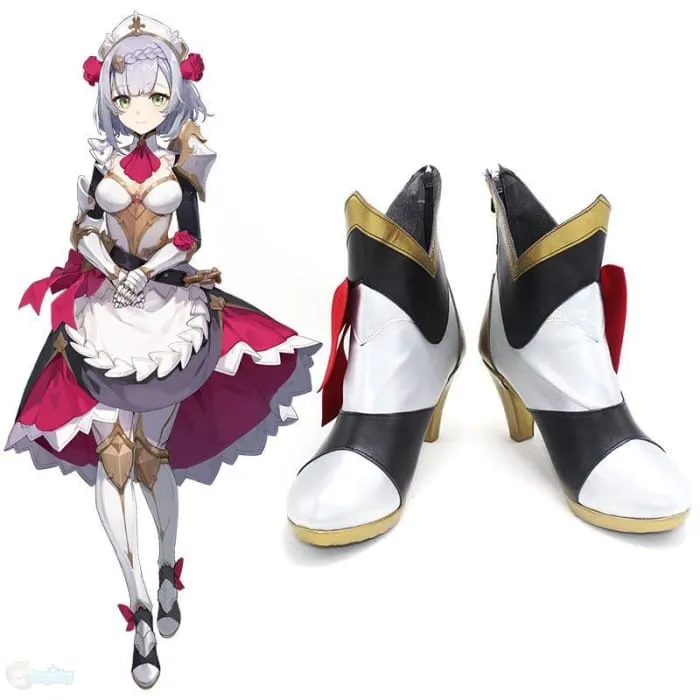 Genshin Toys Noelle Black White Cosplay Shoes
