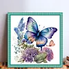 (Stamped/Counted) Flowers  Butterflies - 11CT Cross Stitch 40*40cm/15.75*15.75in