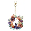 DIY Diamond Painting Butterfly Flower Lettter Keychain Kit