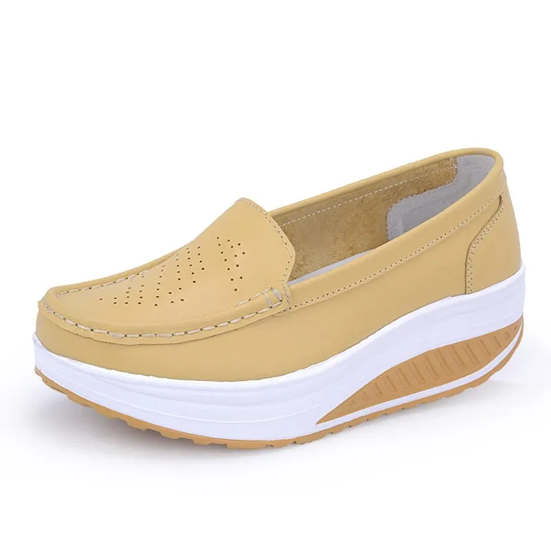 Athvotar Platform Shoes Ladies Shoes Comfortable Breathable Shoes Women Autumn Slip on Casual Women Sneakers Zapatos De 425-1