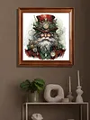 (US Local)Paint By Numbers Kit On Canvas DIY Oil Art Santa Claus Picture Home Decor40x40cm