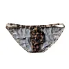 Printed men's leopard print ice silk briefs