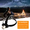 LED Headlight Telescope Zoomable Rechargeable Headlamp Torch w/ Battery