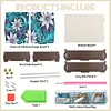 (US Local)Diamond Painting Storage Box DIY 5D Diamond Painting Jewelry Box (Flower A)