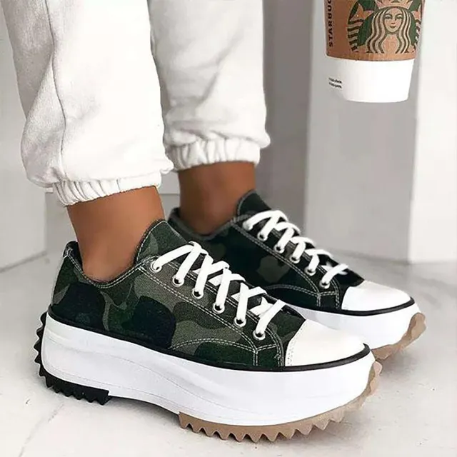Yyvonne 2022 Women Platform Canvas Sneakers Lace-Up High Top Female Casual Shoes Fashion Zebra Pattern Lace Up Lady Sports Boots