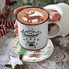 (US Local)6pcs Set Xmas Theme DIY Diamond Painting Coasters Kit with Holder Kit