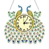 DIY Diamond Painting Special Shaped Art Clock Kits(Peacock)
