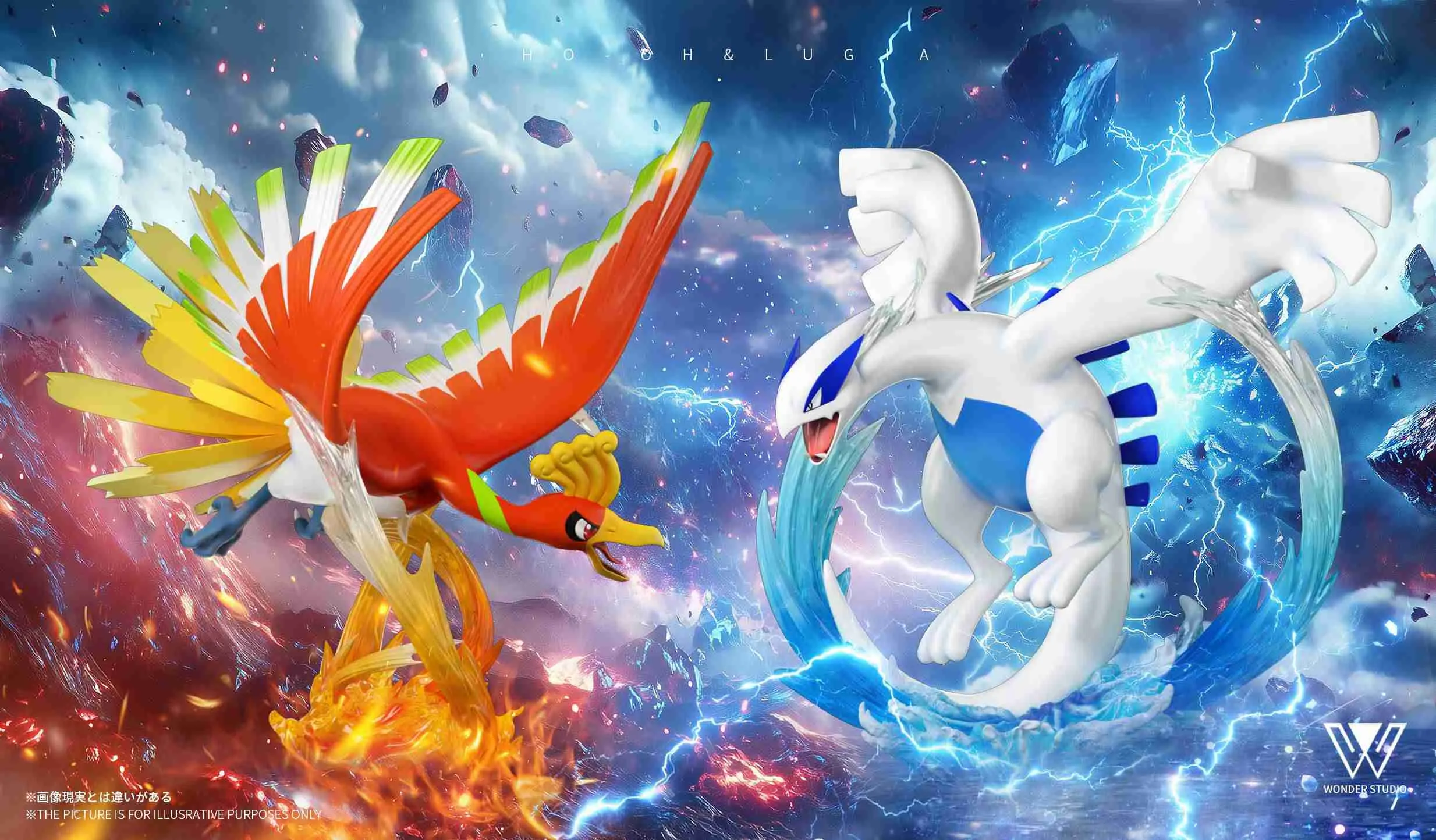 1/20 Scale World Zukan Ho-Oh & Lugia - Pokemon Resin Statue