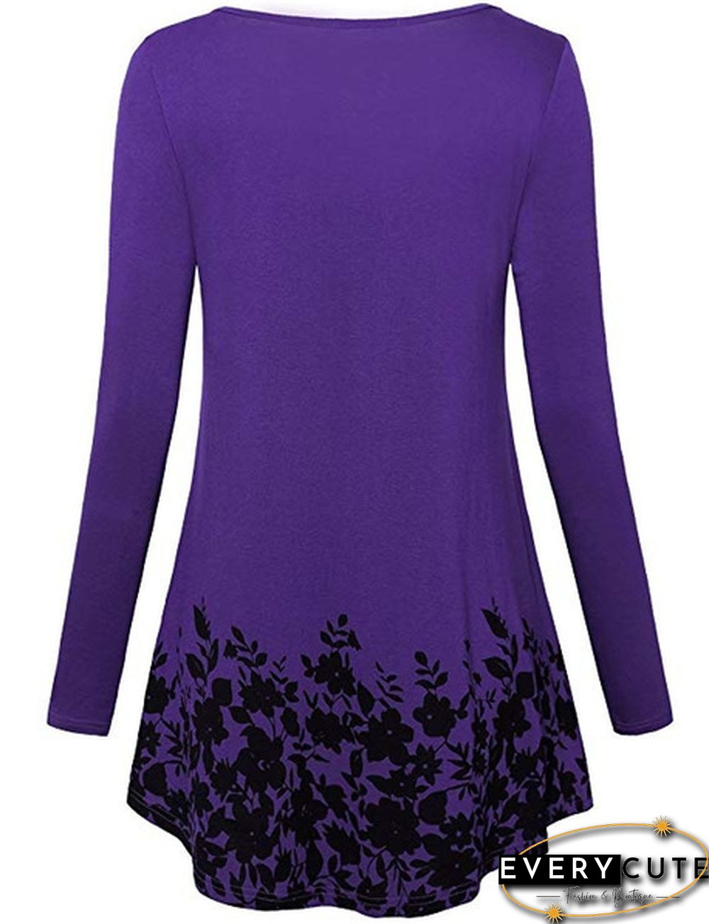 Women Autumn Fashion Floral Printed Tunics Women Basic Long Sleeve Casual Tops T-Shirt