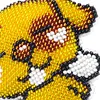 Bead Embroidery - Puppy  Beaded Counted Cross Stitch Keyring