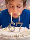 Reusable Numeral Birthday Candle Holder Set Number 0-9 for Party Anniversary