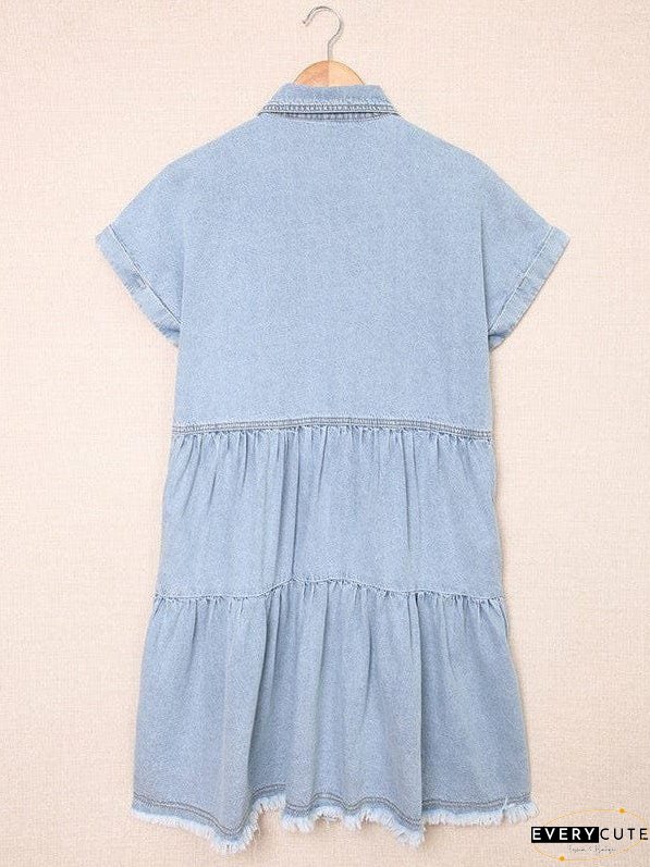 Drop Shoulder Denim Dress