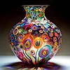 Vase d&rsquo;art-perceuse ronde peinture diamant-40*40cm