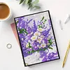 (US Local)5D DIY Flower Diamond Art Painting Notebook Kit Crystal Notepad Sketchbook Gifts