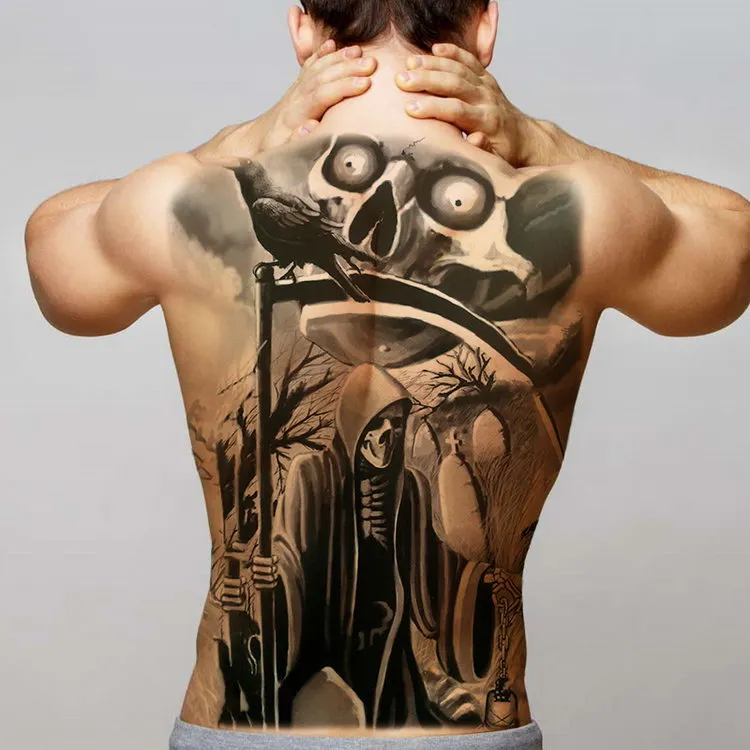 temporary men tattoos water transfer tattoo full back large tatoo fake dragon wings tattoo and body art sticker sexy decals big