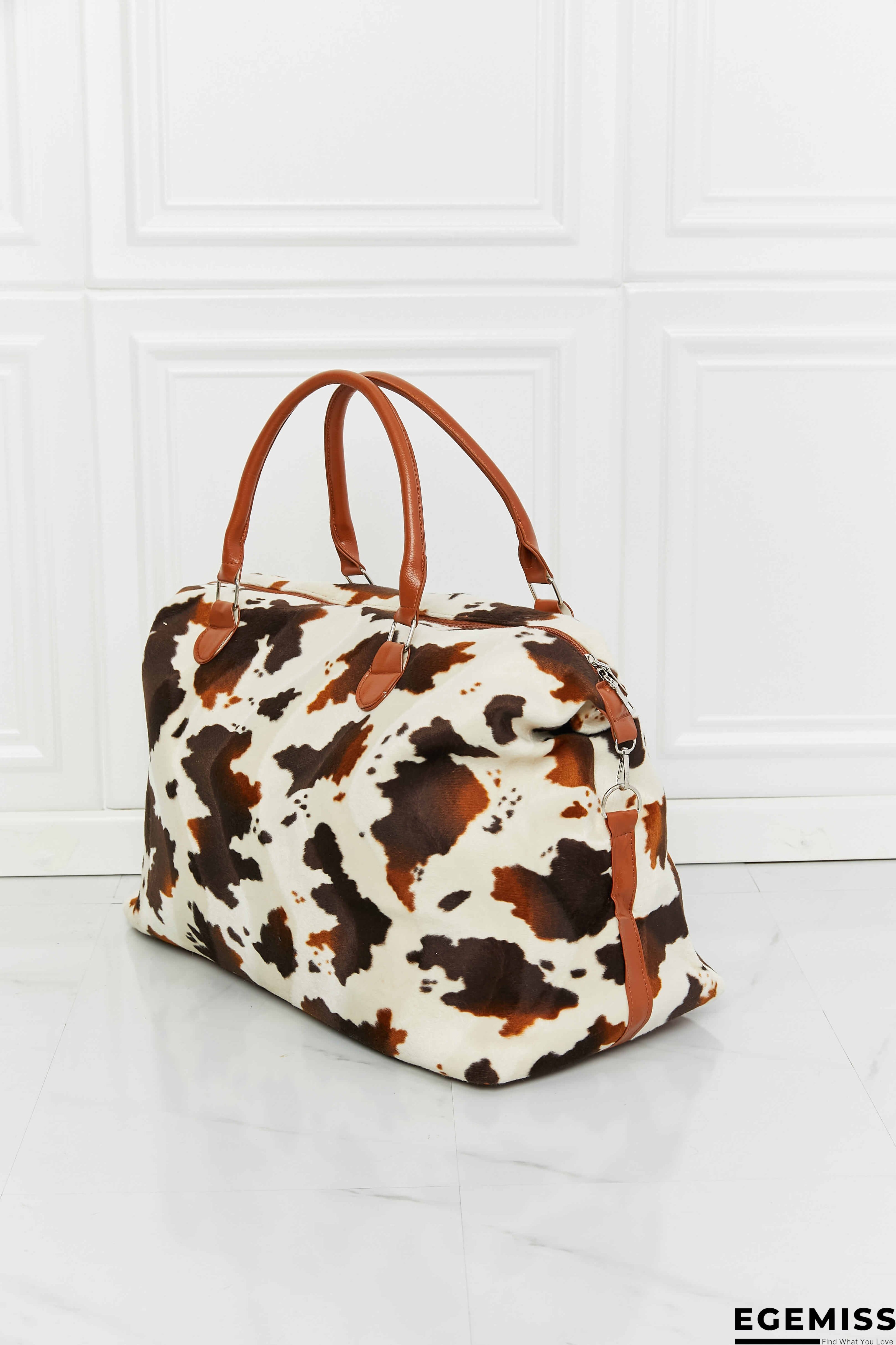 Animal Print Plush Weekender Bag | EGEMISS