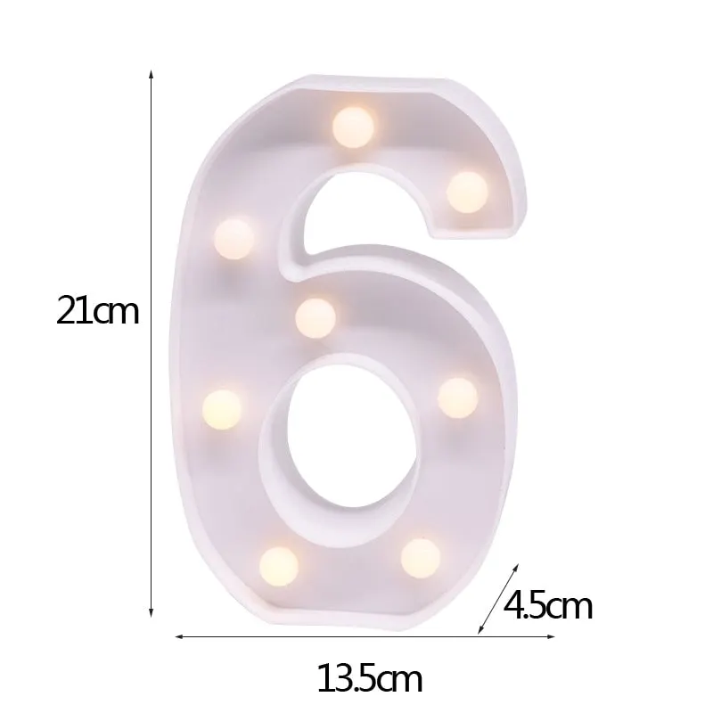 DIY LED Letter Night Light Creative 26 English Alphabet Number Battery Lamp Romantic Wedding Party Decoration