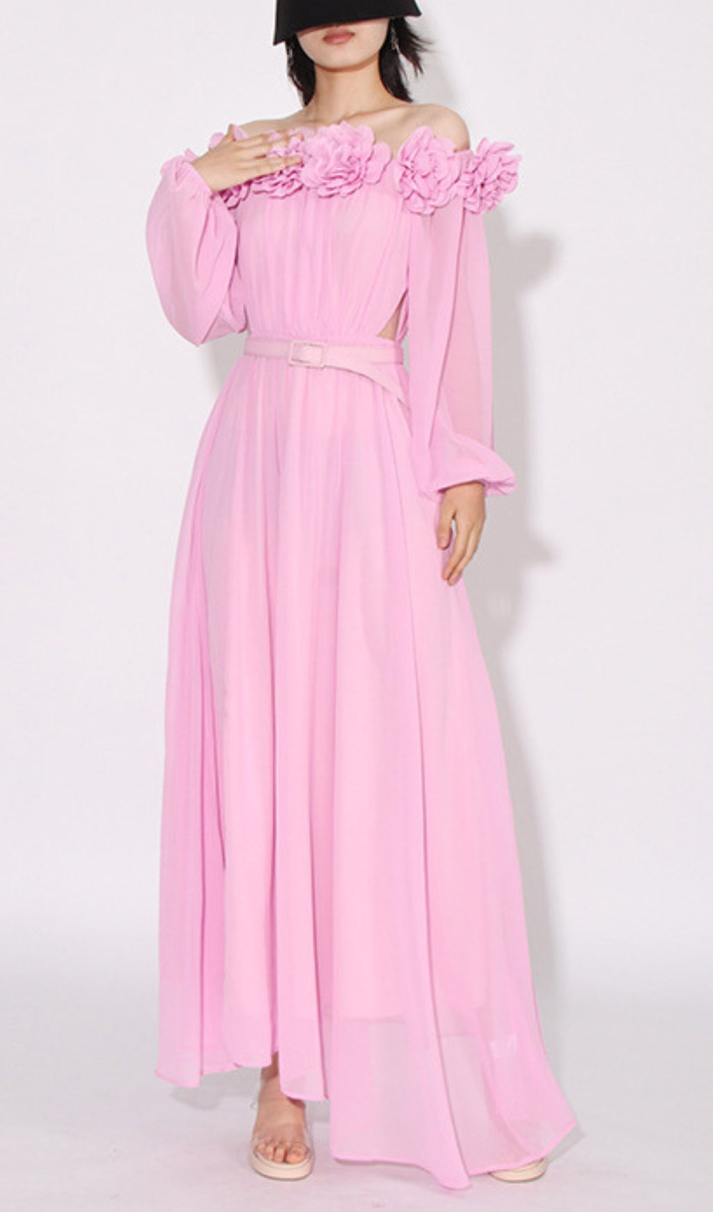 Ascella Flower Shoulder Maxi Dress Flowering Girl