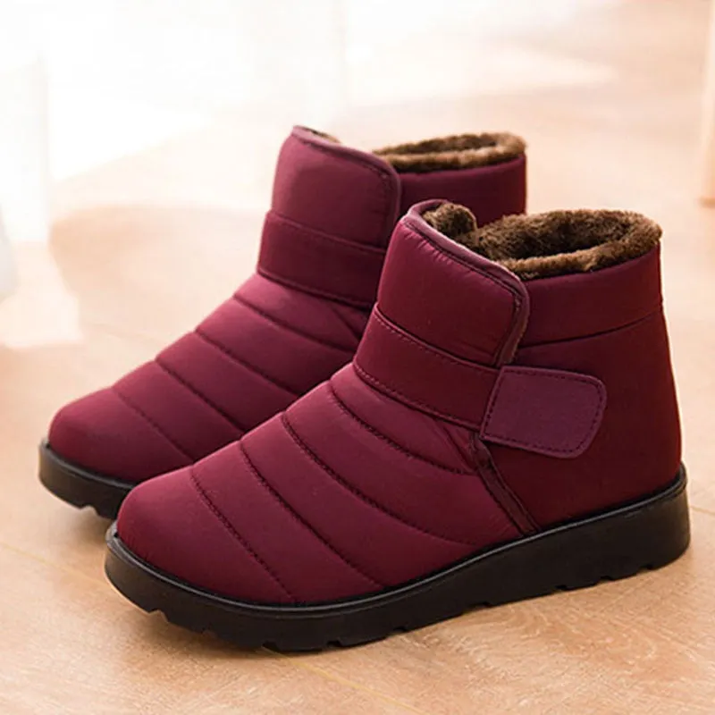 Waterproof Shoes Winter Men Boots Warm Fur Plus Size Men's Boots Male Men's Sneaker Plush Sneakers Slip On Work Shoes Footwear