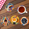 6Pcs/set Diamond Painting Wooden Duck Coaster Cup Cushion With Holder