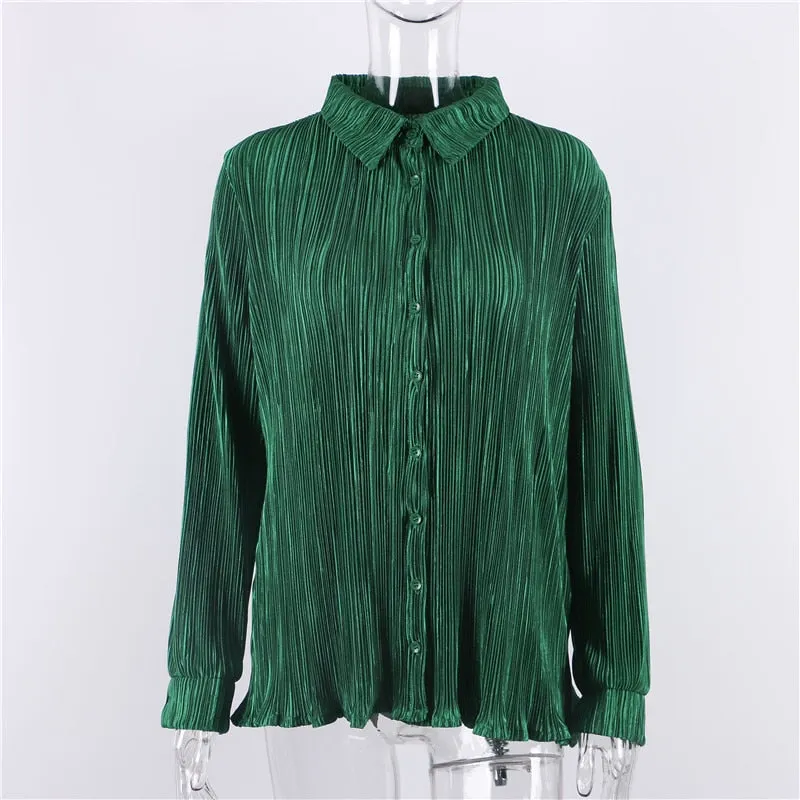 Pleated Y2K High Waist Straight Pants Women Summer Long Trousers Wide Leg Capris Pant Bottom Green Plisse