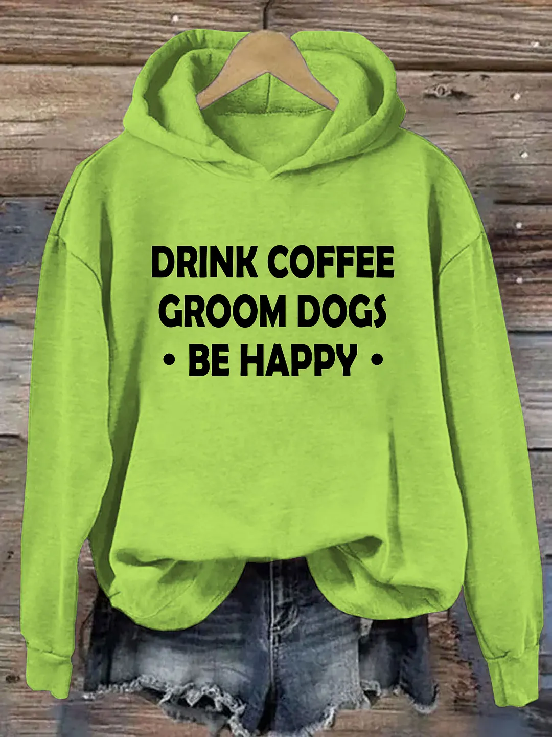 Drink Coffee Groom Dogs Be Happy Hoodie