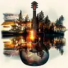 (US Local)Paint By Numbers Kit On Canvas DIY Oil Art Guitar Home Wall Decor40x40cm