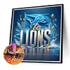 Diamond Painting-DIY Full Round Drill Detroit Lions(40*40 CM)
