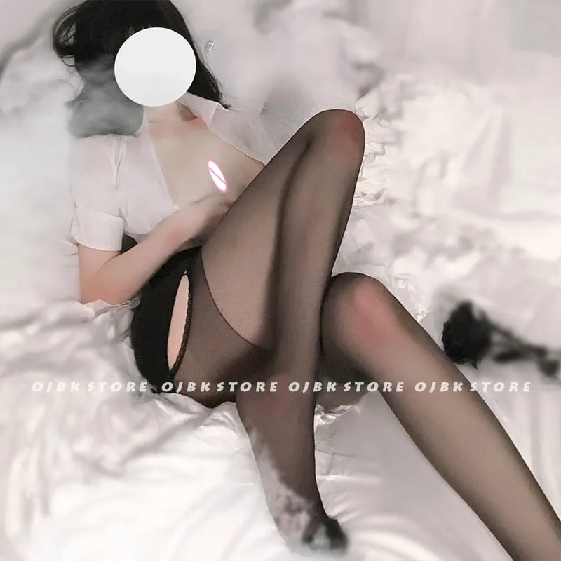 OJBK Women Sexy Cosplay Costume Erotic Office Uniform Suit Hot Perspective Role Play Outfit Black White Top And Skirt Entice Set